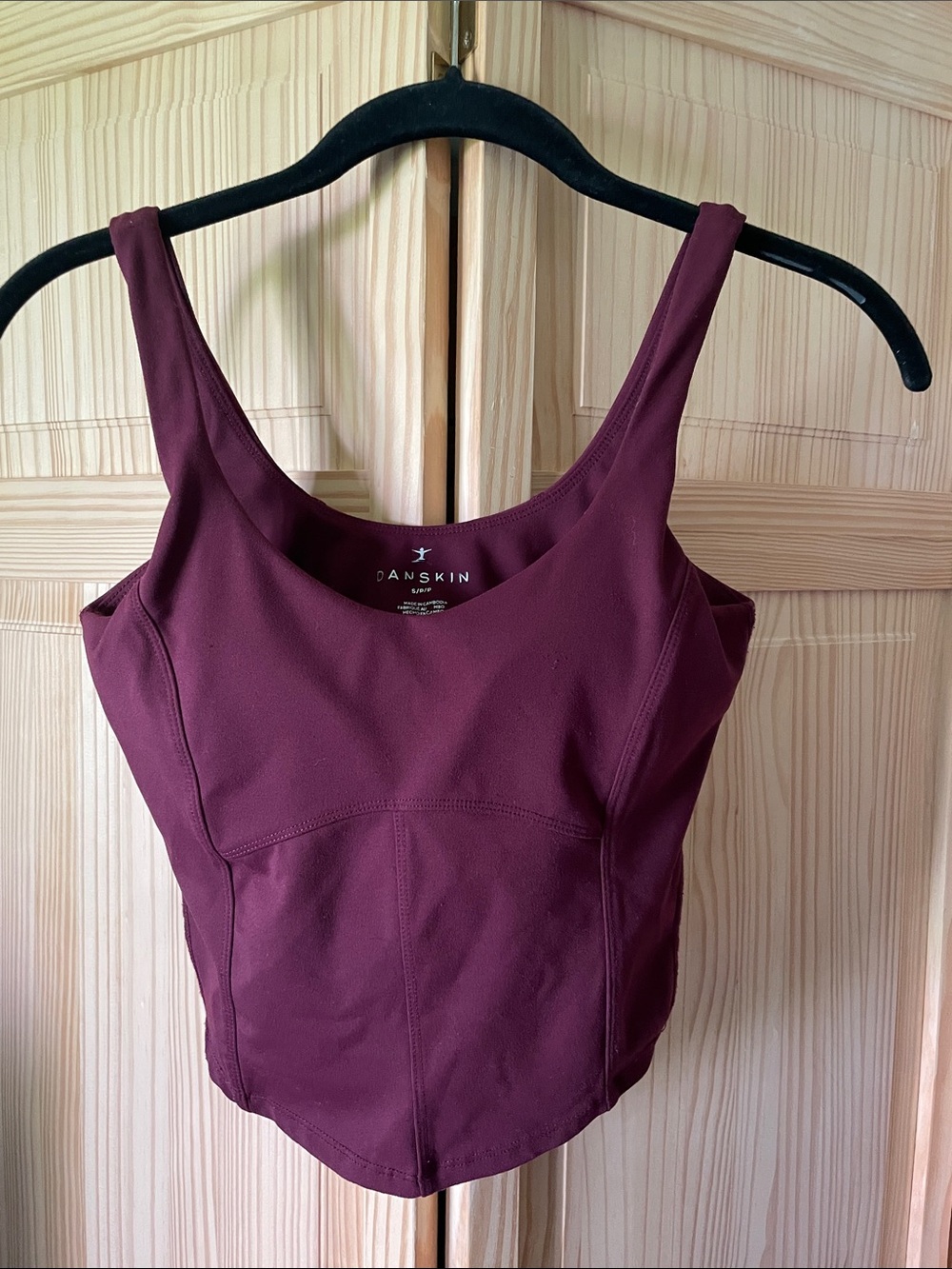 Danskin Wine Red Fitted Athletic Tank